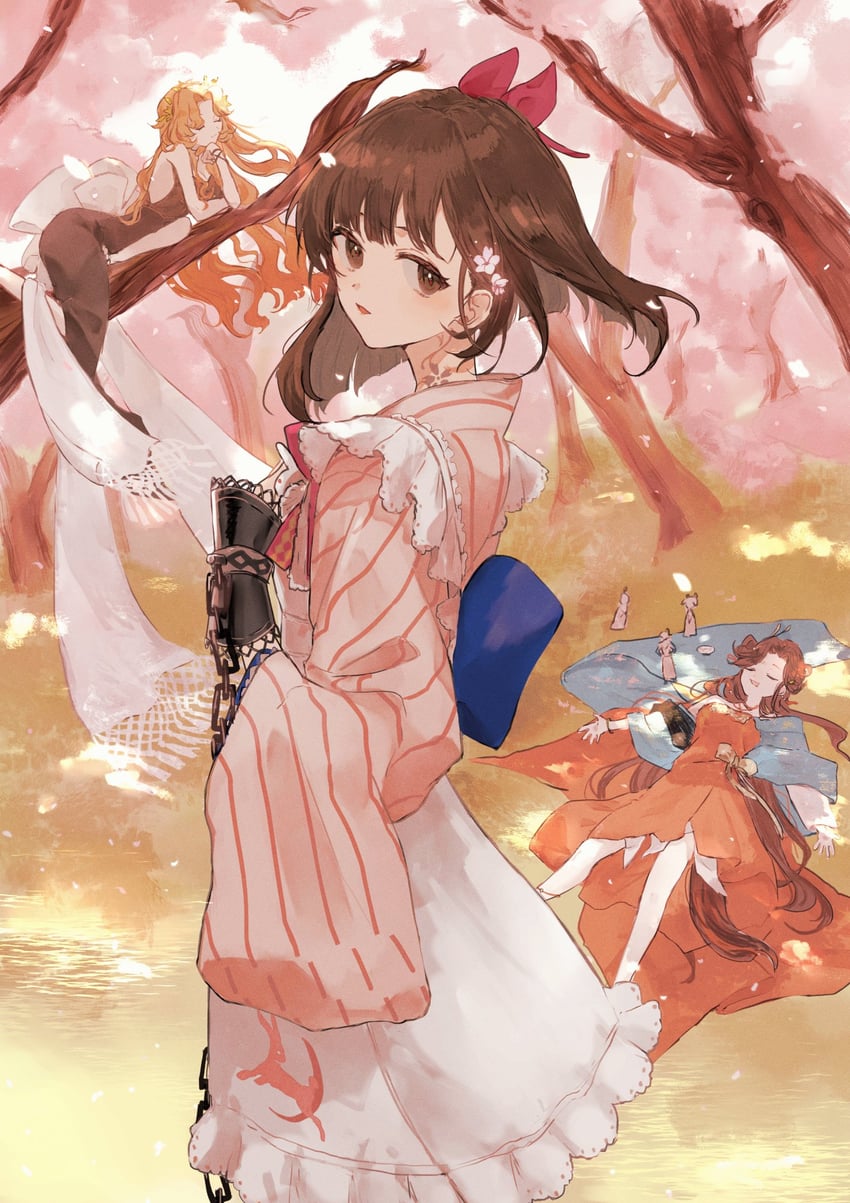druvis iii, jiu niangzi, and satsuki (reverse:1999) drawn by karako_(red-tea)