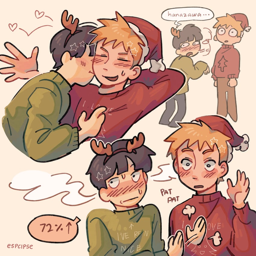 kageyama shigeo and hanazawa teruki (mob psycho 100) drawn by esper-eclipse