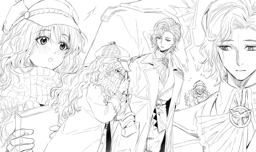 marcus and greta hofmann (reverse:1999) drawn by bai_wuya_bu_he_naicha_yo