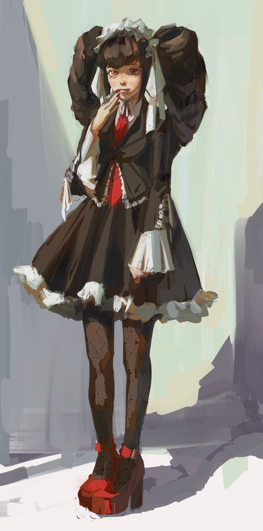 celestia ludenberg (danganronpa and 1 more) drawn by hvmbrgrr