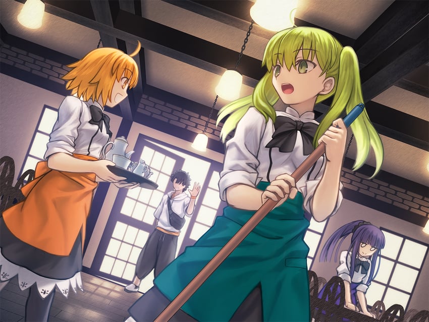 fujimaru ritsuka, asagami fujino, katsuragi chikagi, and hibino hibiki (fate and 4 more) drawn by shoori_(migiha)
