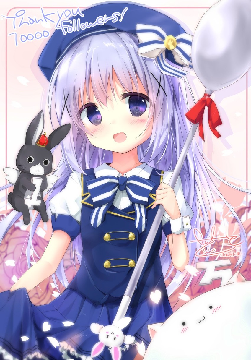 kafuu chino, tippy, and anko (gochuumon wa usagi desu ka?) drawn by kouda_suzu