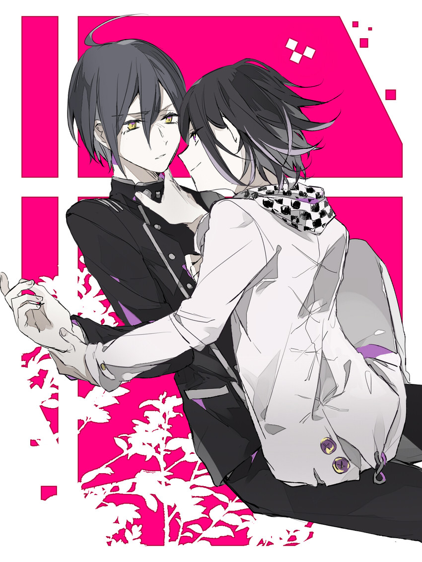 oma kokichi and saihara shuichi (danganronpa and 1 more) drawn by konohana_inori