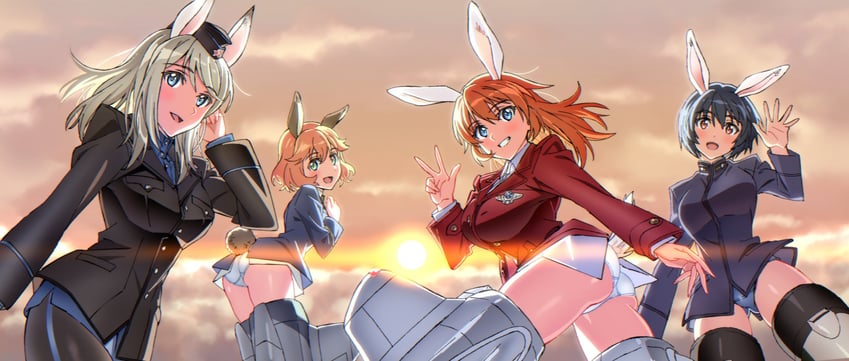 charlotte e. yeager, shimohara sadako, amelie planchard, and bronislava feoktistovna safonov (world witches series and 3 more) drawn by kogarashi51