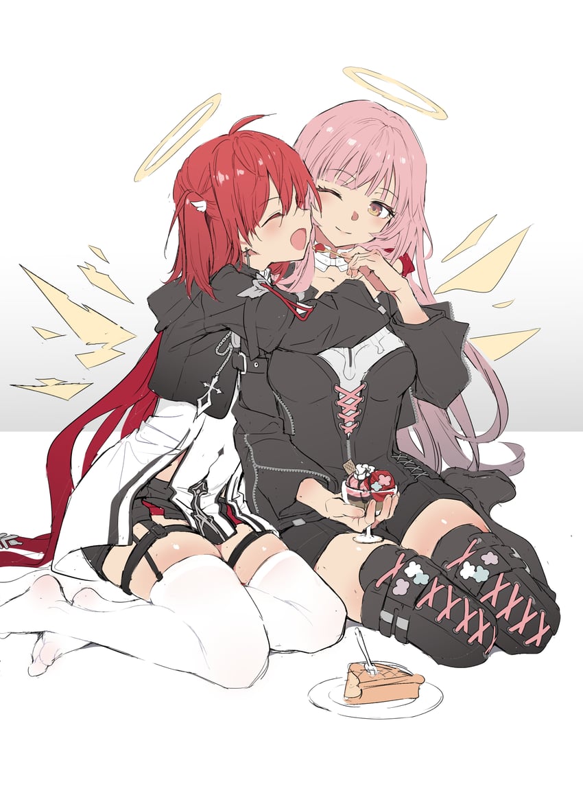 exusiai, lemuen, and exusiai the new covenant (arknights) drawn by kataokasan