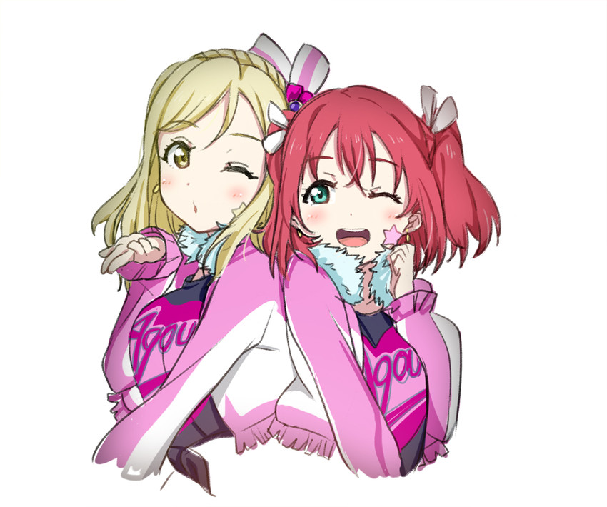 kurosawa ruby and ohara mari (love live! and 1 more) drawn by enpu_(ufo)