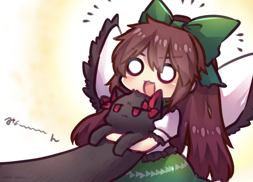 kaenbyou rin and reiuji utsuho (touhou) drawn by unime_seaflower