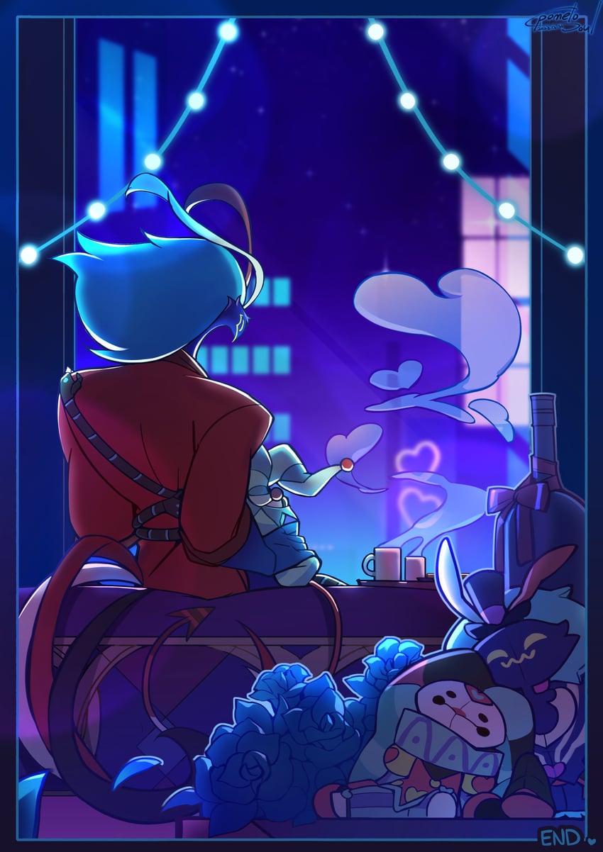 asmodeus and fizzarolli (helluva boss) drawn by pomelo_soul