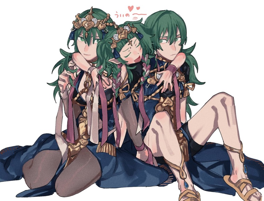 male byleth, female byleth, and sothis (fire emblem and 1 more) drawn by no_goal_death