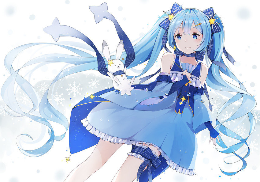hatsune miku, yuki miku, and rabbit yukine (vocaloid) drawn by levi9452