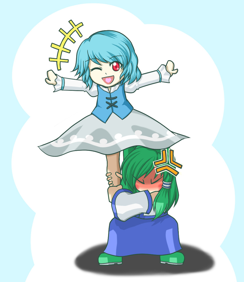 kochiya sanae and tatara kogasa (touhou) drawn by souki_lankni