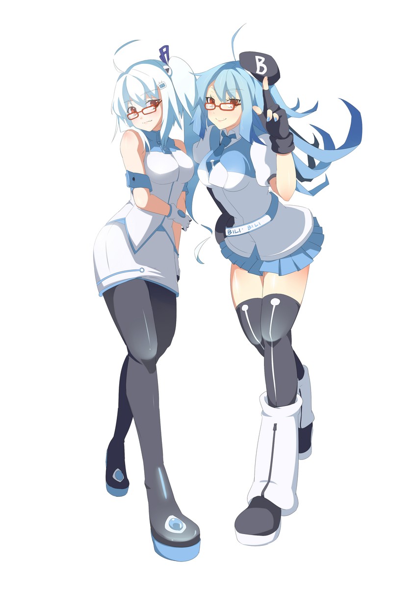 bili girl 33 and bili girl 22 (bilibili) drawn by xiaoyou_uuu