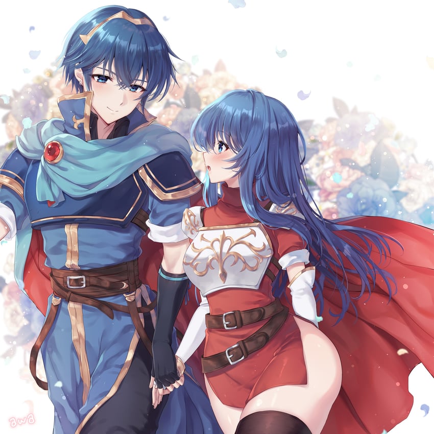 marth and caeda (fire emblem and 2 more) drawn by awayuki_ramika