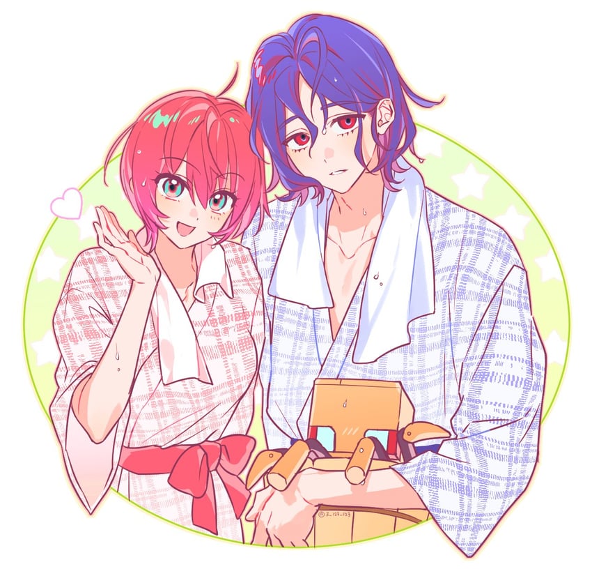amate yuzuriha, shuji ito, and conch (gundam and 1 more) drawn by meng_gin