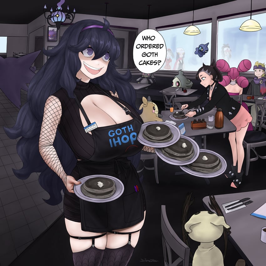 dawn, may, marnie, hilda, hex maniac, and 10 more (pokemon and 7 more) drawn by dismaiden