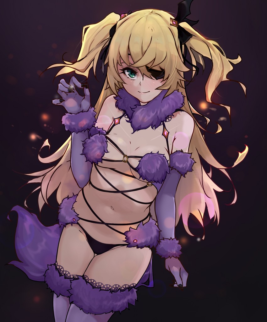 mash kyrielight and fischl (fate and 2 more) drawn by todding