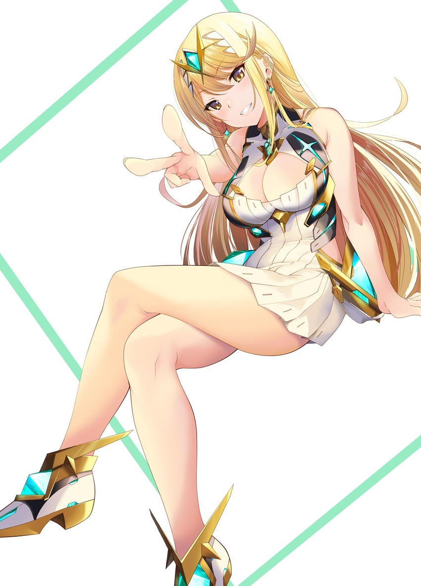 mythra (xenoblade chronicles and 1 more) drawn by daive