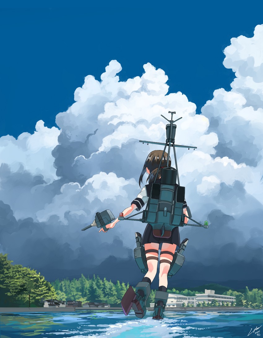 fubuki and fubuki kai ni (kantai collection) drawn by laminar_flow