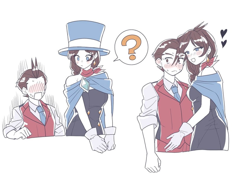 apollo justice and trucy wright (ace attorney and 1 more) drawn by nanase_(trfok1)
