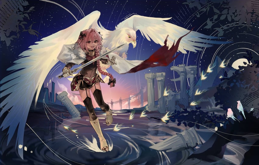 astolfo and hippogriff (fate and 2 more) drawn by shinohararei0