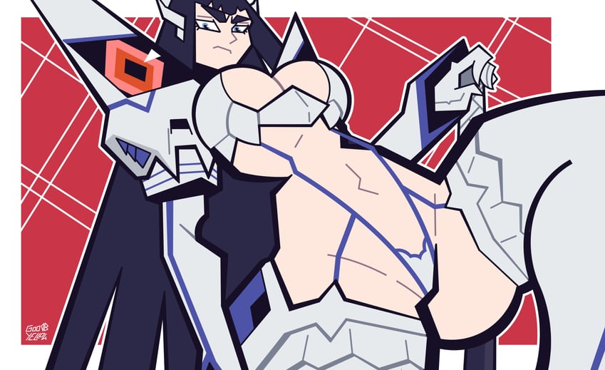 kiryuuin satsuki and junketsu (kill la kill) drawn by goodbyellow