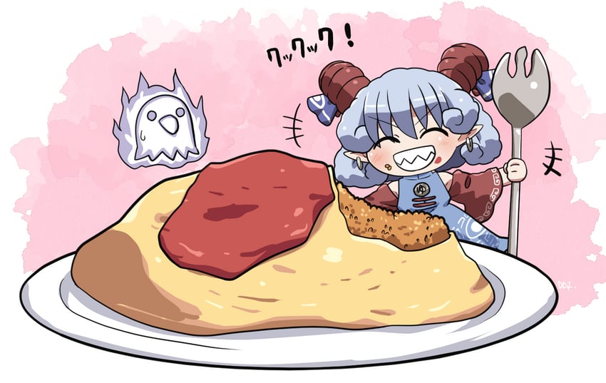 toutetsu yuuma and eagle spirit (touhou) drawn by rokugou_daisuke