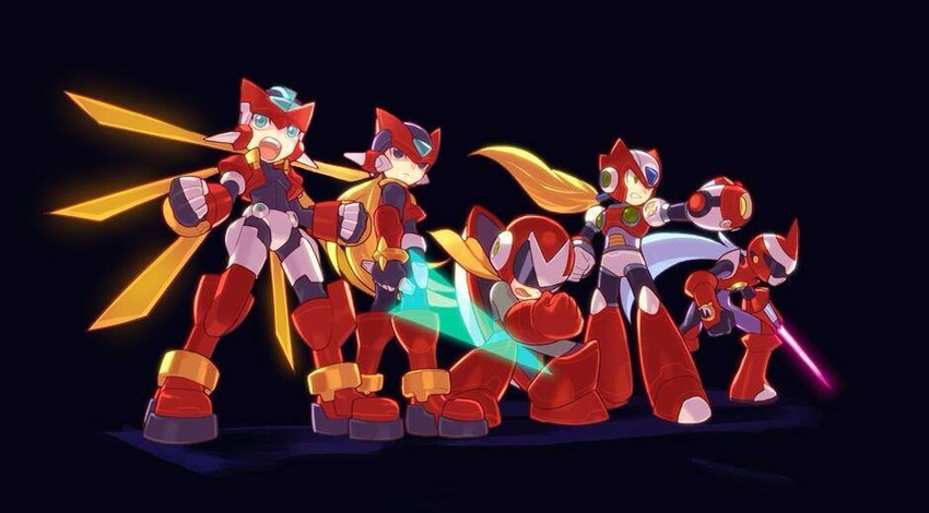 zero, zero(z), proto man, model zx, and protoman.exe (super smash bros. and 6 more) drawn by kin_niku