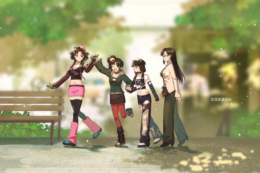 anjo nala, an-an lee, liang yue, and z (reverse:1999) drawn by zhima_xing_bingle