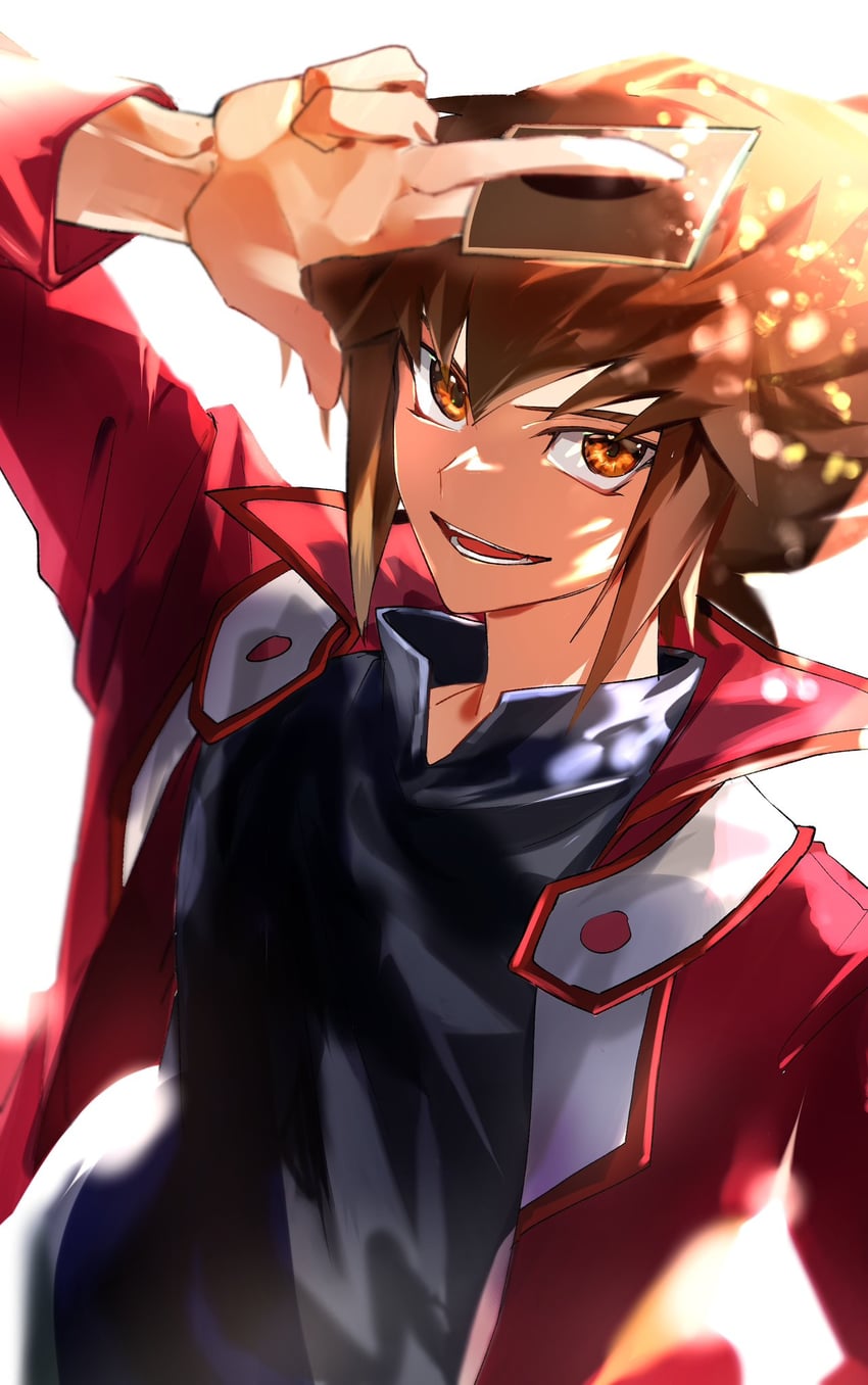 yuki judai (yu-gi-oh! and 1 more) drawn by deba247_ygo