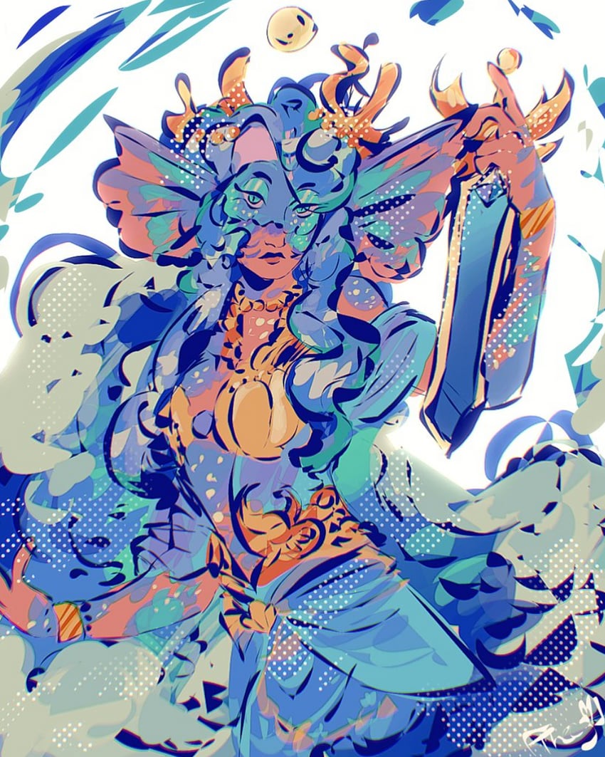 sea fairy cookie (cookie run and 1 more) drawn by the0reoz