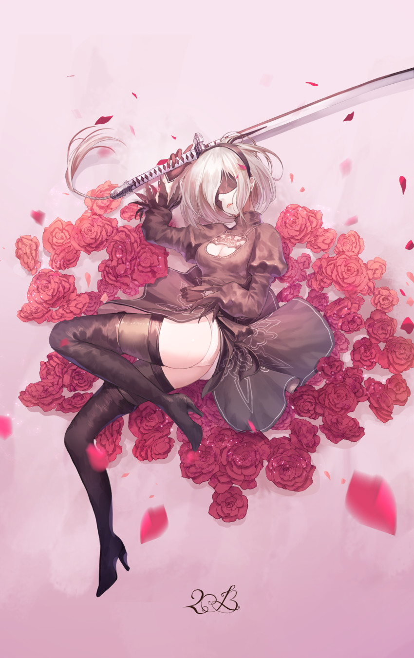 2b and pod (nier and 1 more) drawn by sul_(_20sub)