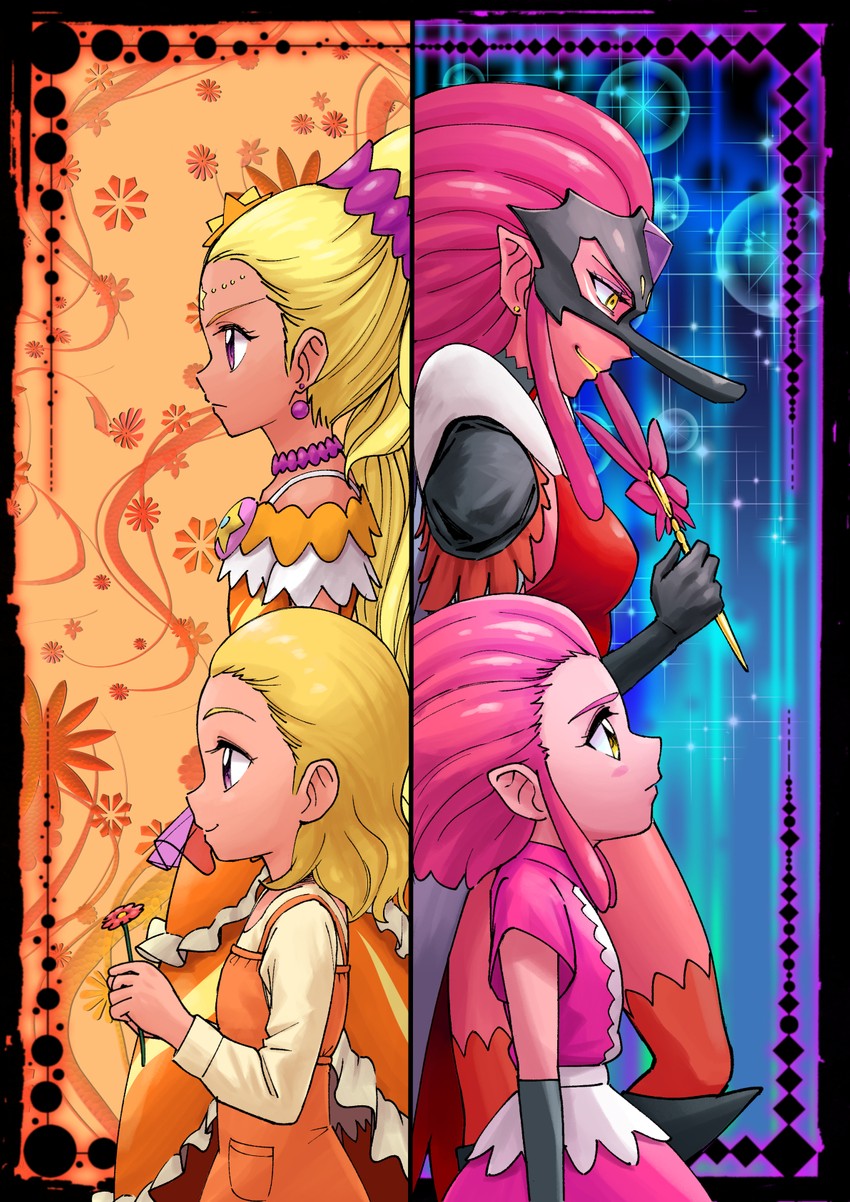 amamiya elena, cure soleil, and tenjou (precure and 1 more) drawn by itou_shin'ichi