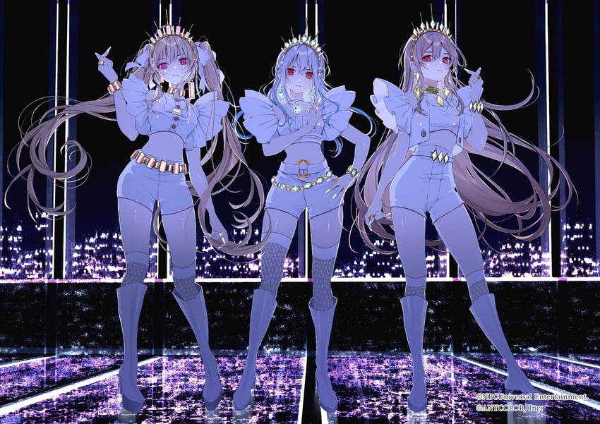 furen e lustario, takamiya rion, and hakase fuyuki (nijisanji) drawn by nekoyama_iori