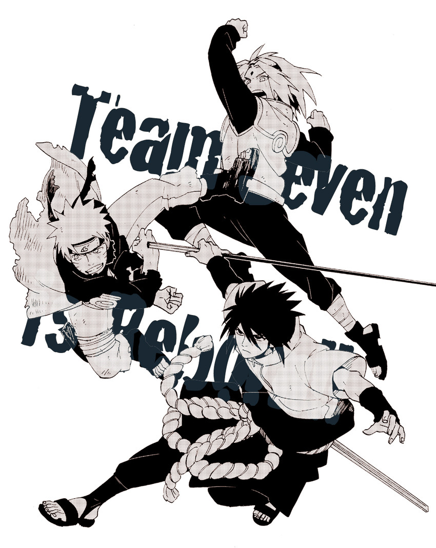 haruno sakura, uzumaki naruto, and uchiha sasuke (naruto and 1 more) drawn by terragin