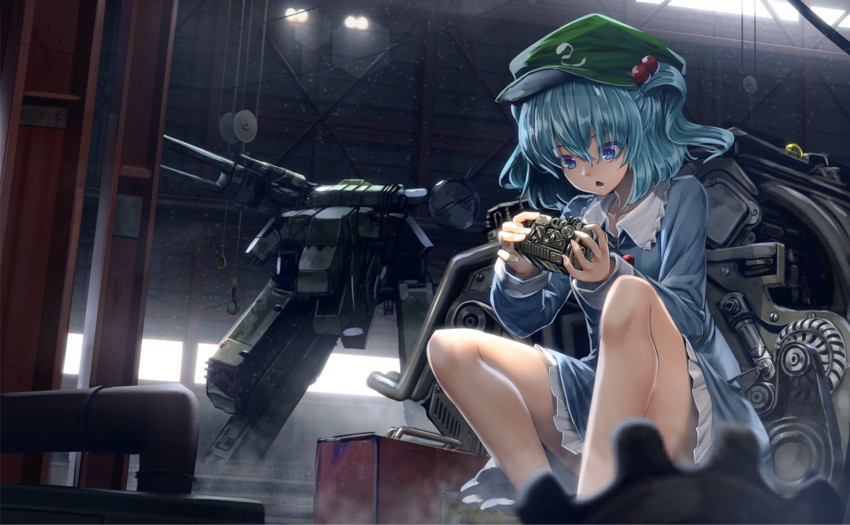kawashiro nitori and metal gear rex (touhou and 2 more) drawn by ryosios
