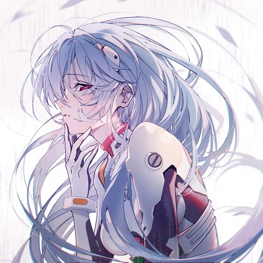 ayanami rei (neon genesis evangelion and 2 more) drawn by baisi_shaonian