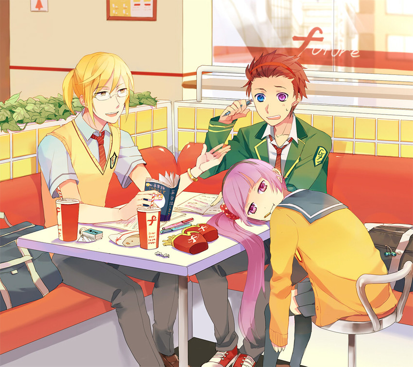 asbel lhant, sophie, and richard (tales of and 1 more) drawn by sen_nai
