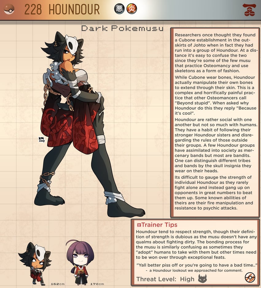 houndour (pokemon) drawn by kinkymation