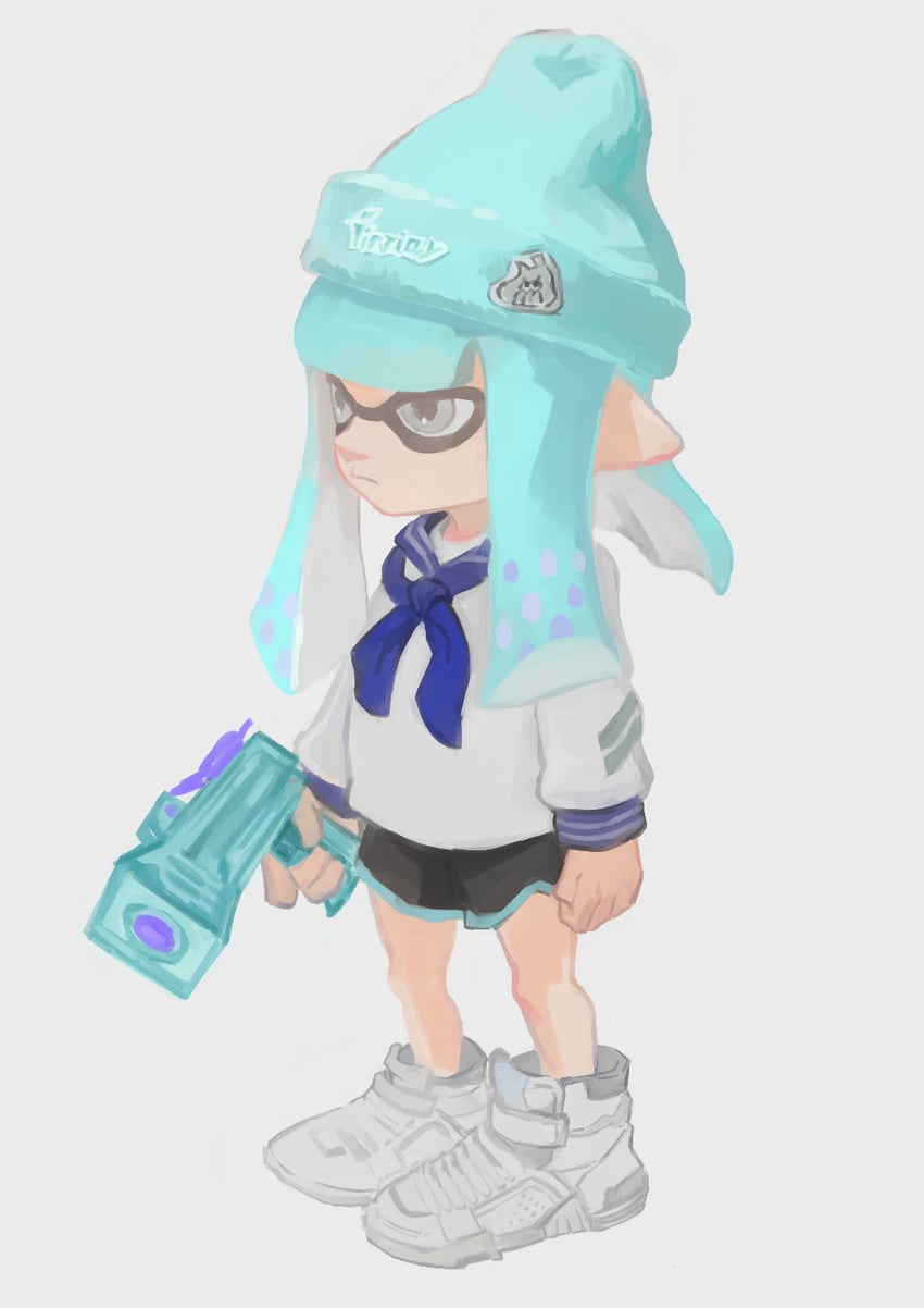 inkling player character and inkling girl (splatoon) drawn by ga4me4