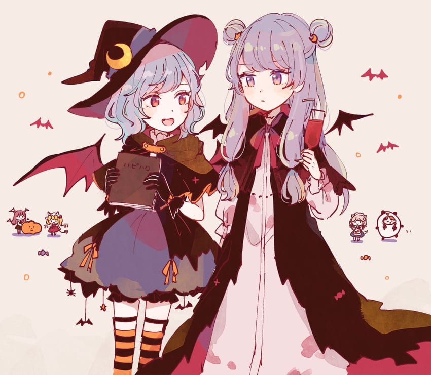remilia scarlet, flandre scarlet, izayoi sakuya, patchouli knowledge, hong meiling, and 1 more (touhou and 1 more) drawn by mozukuzu_(manukedori)