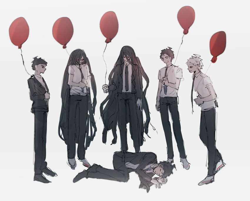 hinata hajime and kamukura izuru (danganronpa and 3 more) drawn by murai7771