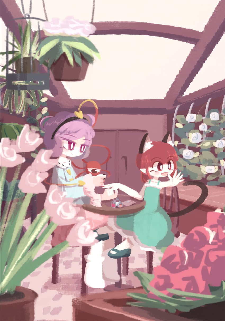komeiji satori and kaenbyou rin (touhou) drawn by kurocat