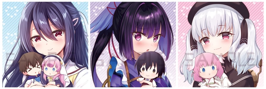 satou hina, izanami kyouko, haizakura, narukami youta, karasuba, and 2 more (key and 2 more) drawn by nakamura_hinato