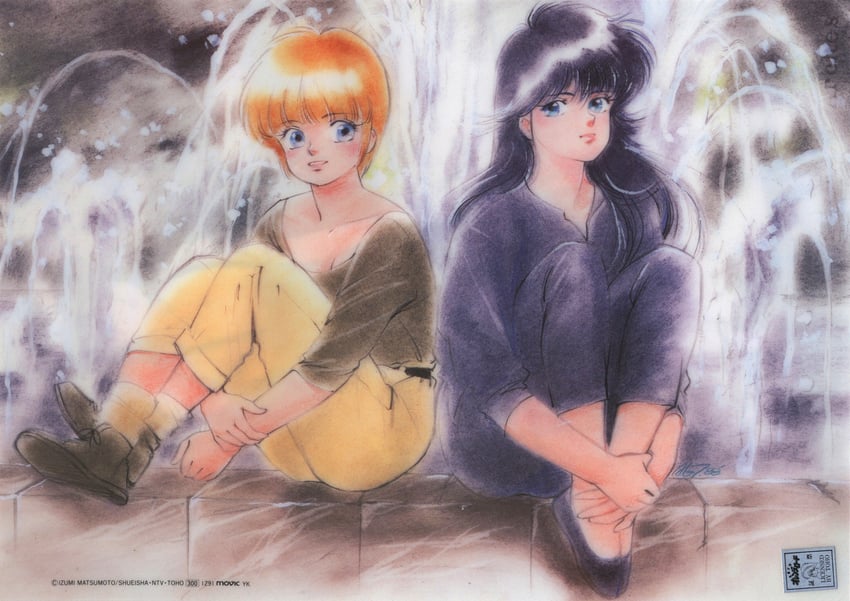 ayukawa madoka and hiyama hikaru (kimagure orange road) drawn by takada_akemi