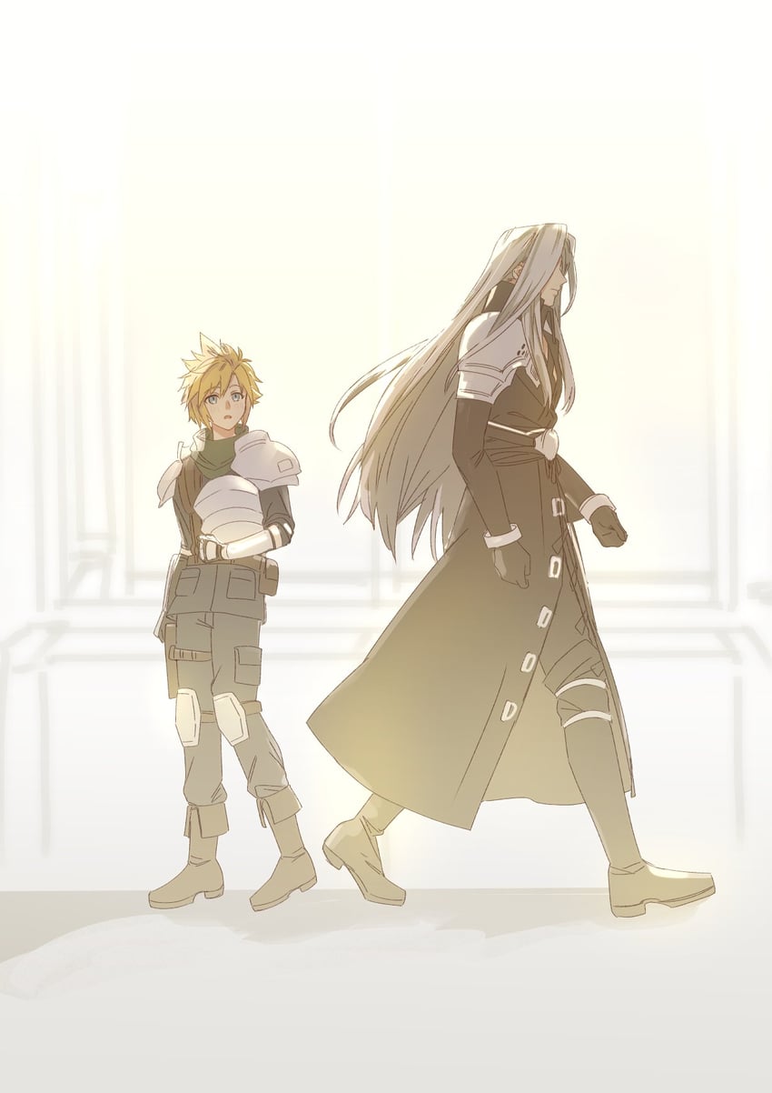 cloud strife and sephiroth (final fantasy and 3 more) drawn by keiseki1