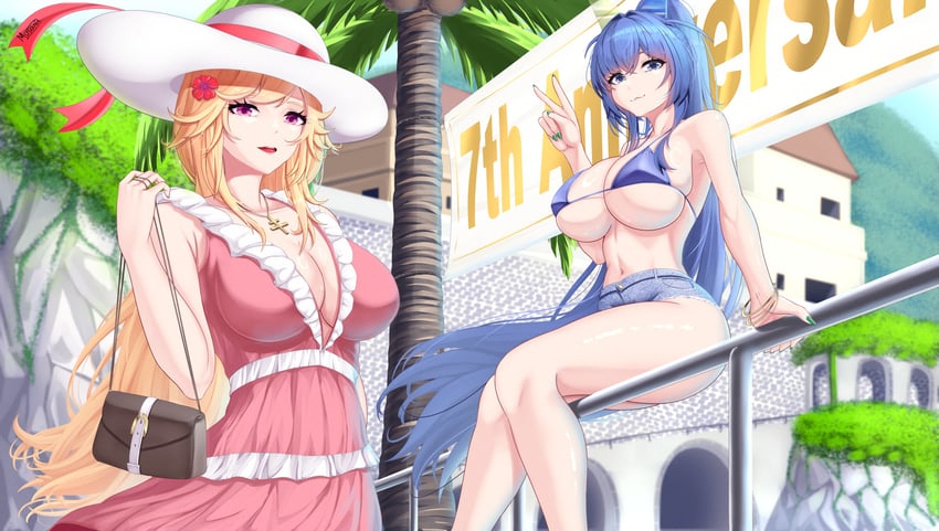 new jersey and richelieu (azur lane) drawn by musanix