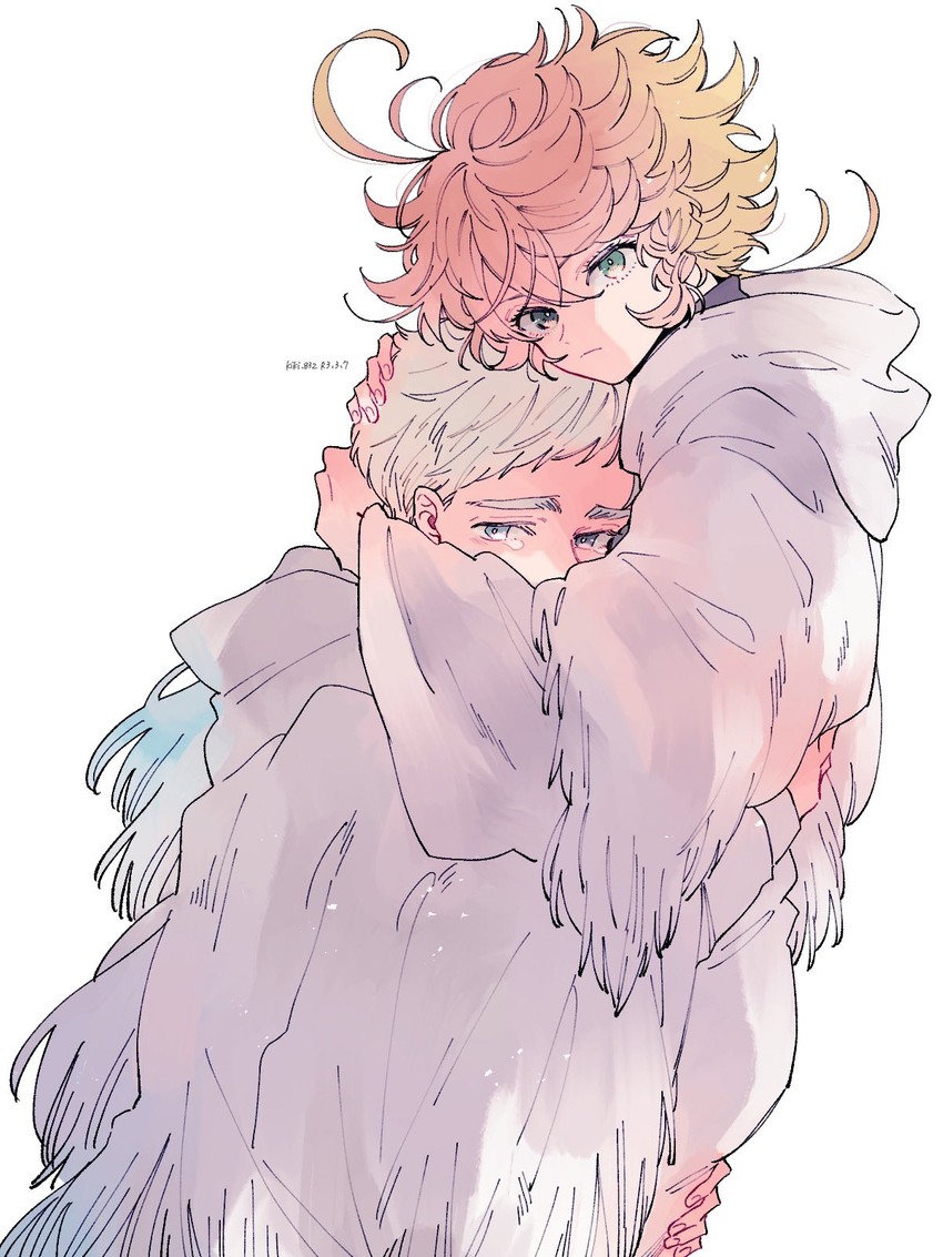 emma and norman (yakusoku no neverland) drawn by ei_(gibeon)