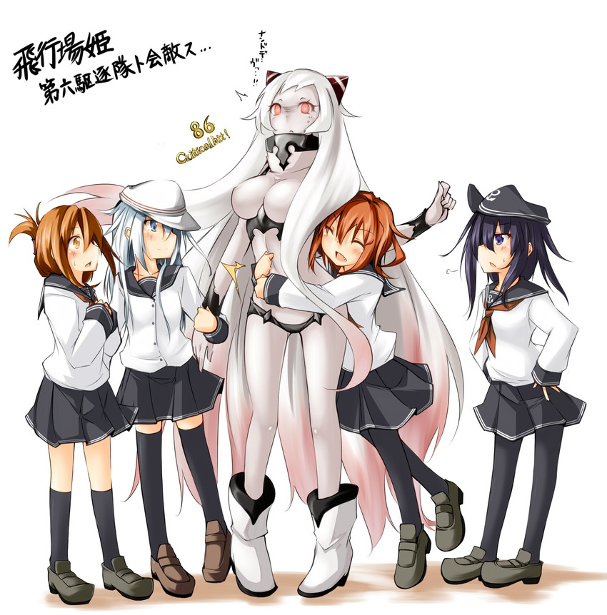 hibiki, inazuma, ikazuchi, akatsuki, verniy, and 1 more (kantai collection) drawn by kaminagi_(kaminagi-tei)