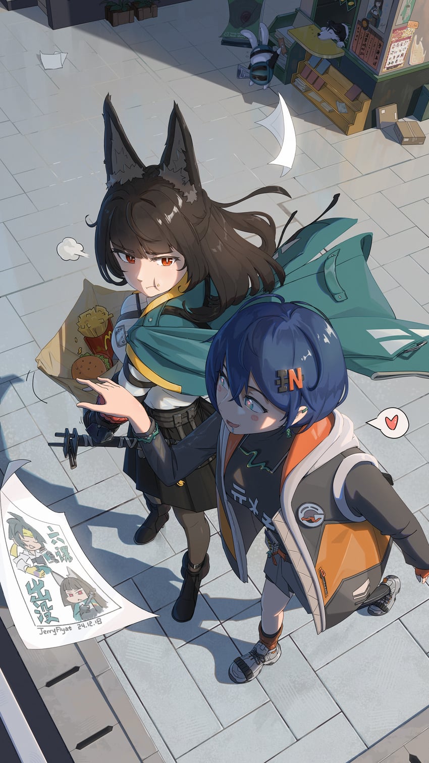 hoshimi miyabi, belle, and asaba harumasa (zenless zone zero and 1 more) drawn by jerryflyat