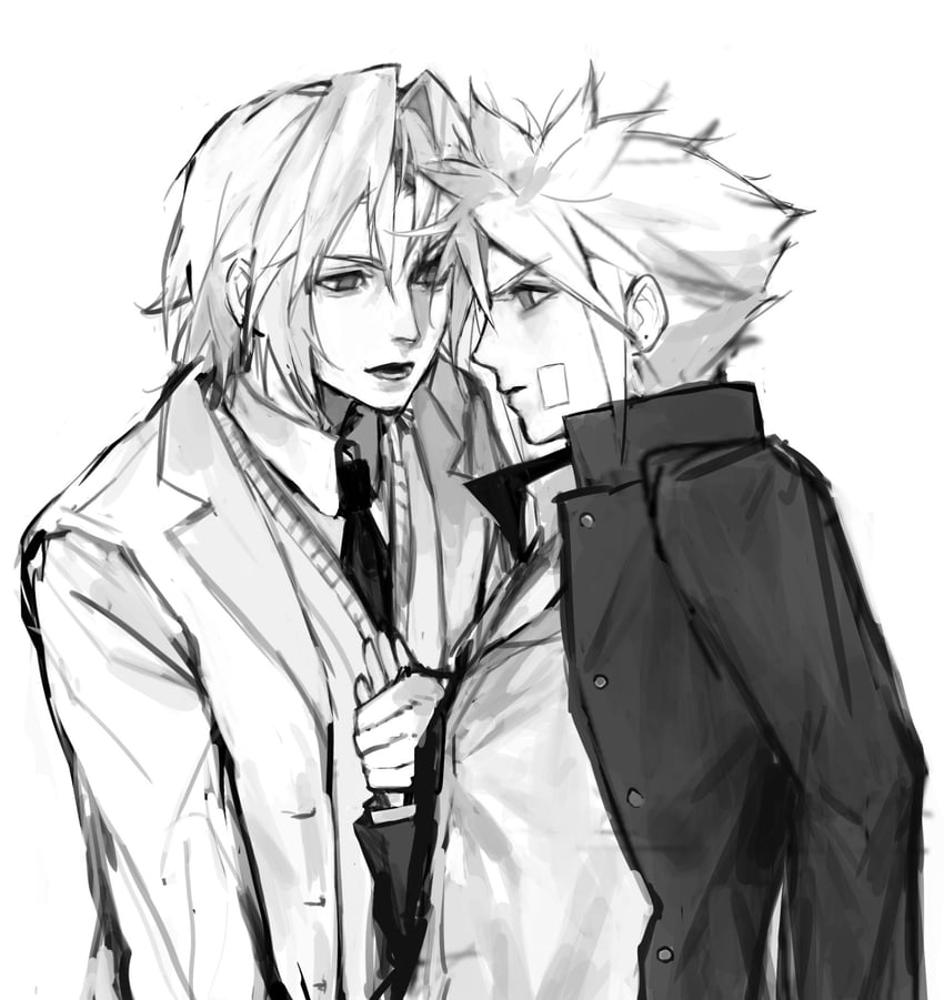 cloud strife and sephiroth (final fantasy and 2 more) drawn by junimo30669